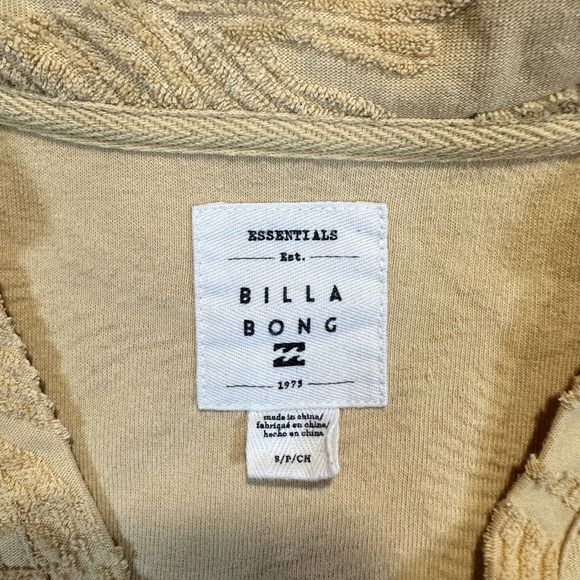 Billabong Essentials Womens Yellow Leaf Jacquard Terry Lounge Set Small - Picture 11 of 16